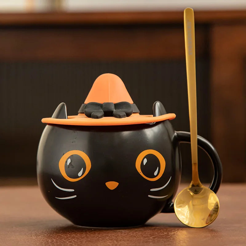 MysticCat Mug™ – ふた付きカワイイ猫マグカップ